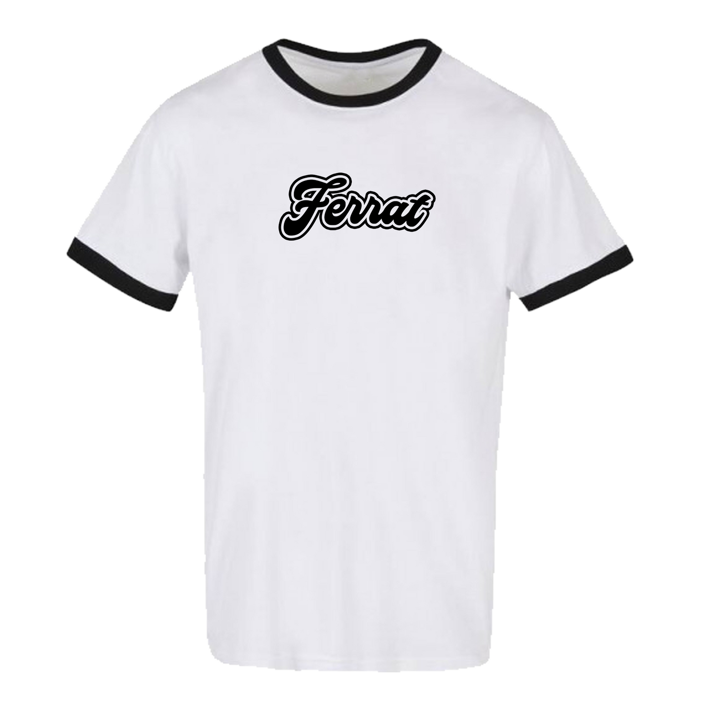 Ringer Tee White & Black