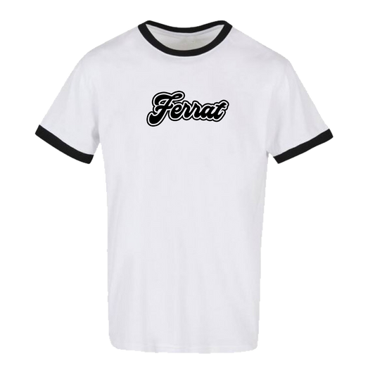 Ringer Tee White & Black