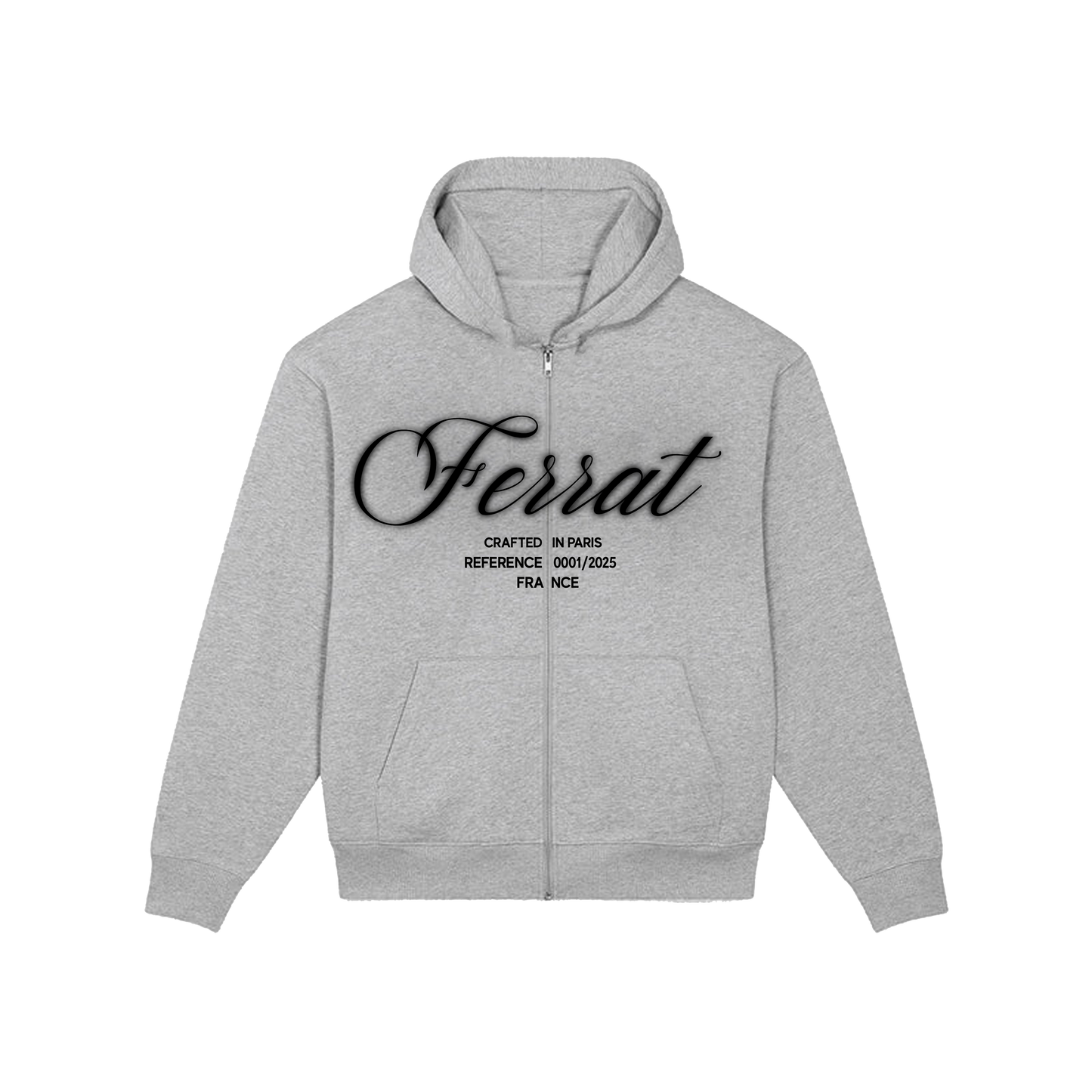 GREY ZIP HOODIE