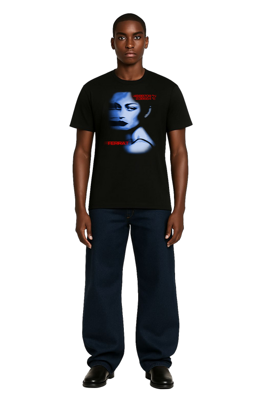 BLUE MODEL FACE TEE